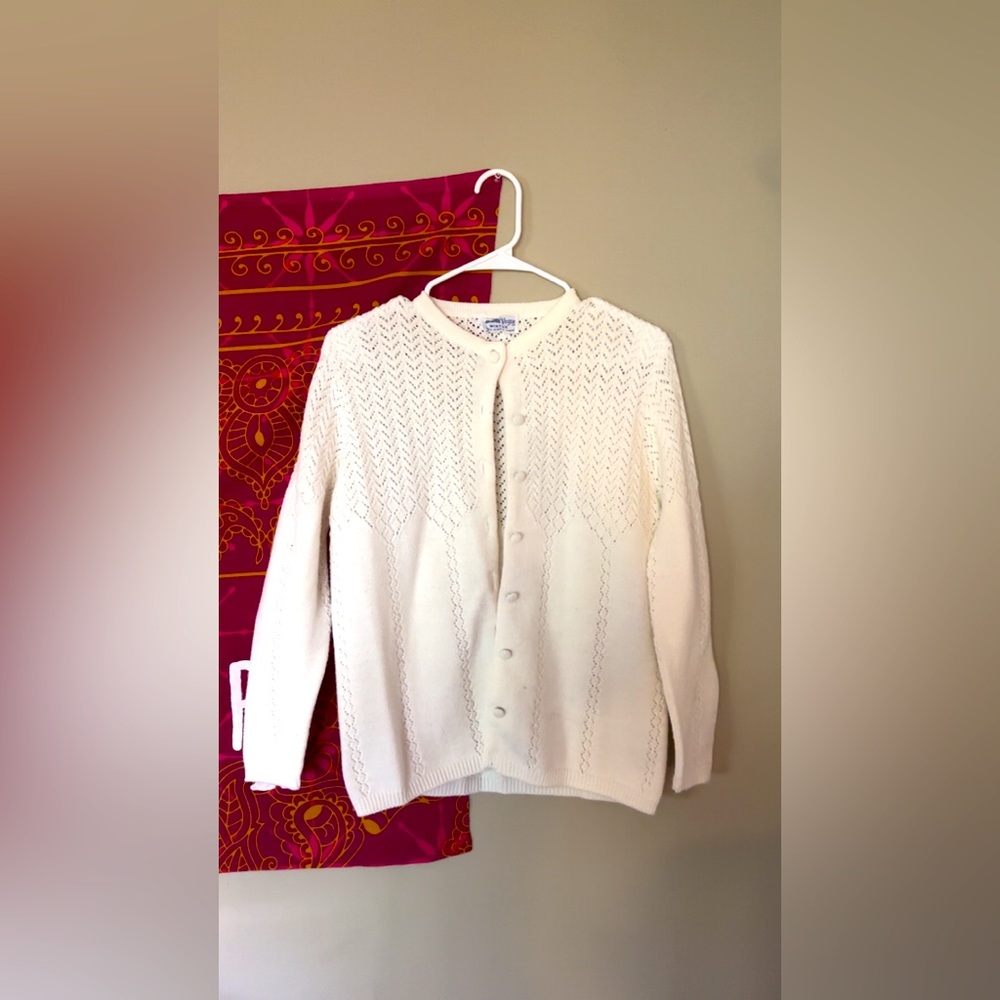 Vintage British Vogue cable knit sweater